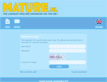 Tablet Screenshot of members.mature.nl